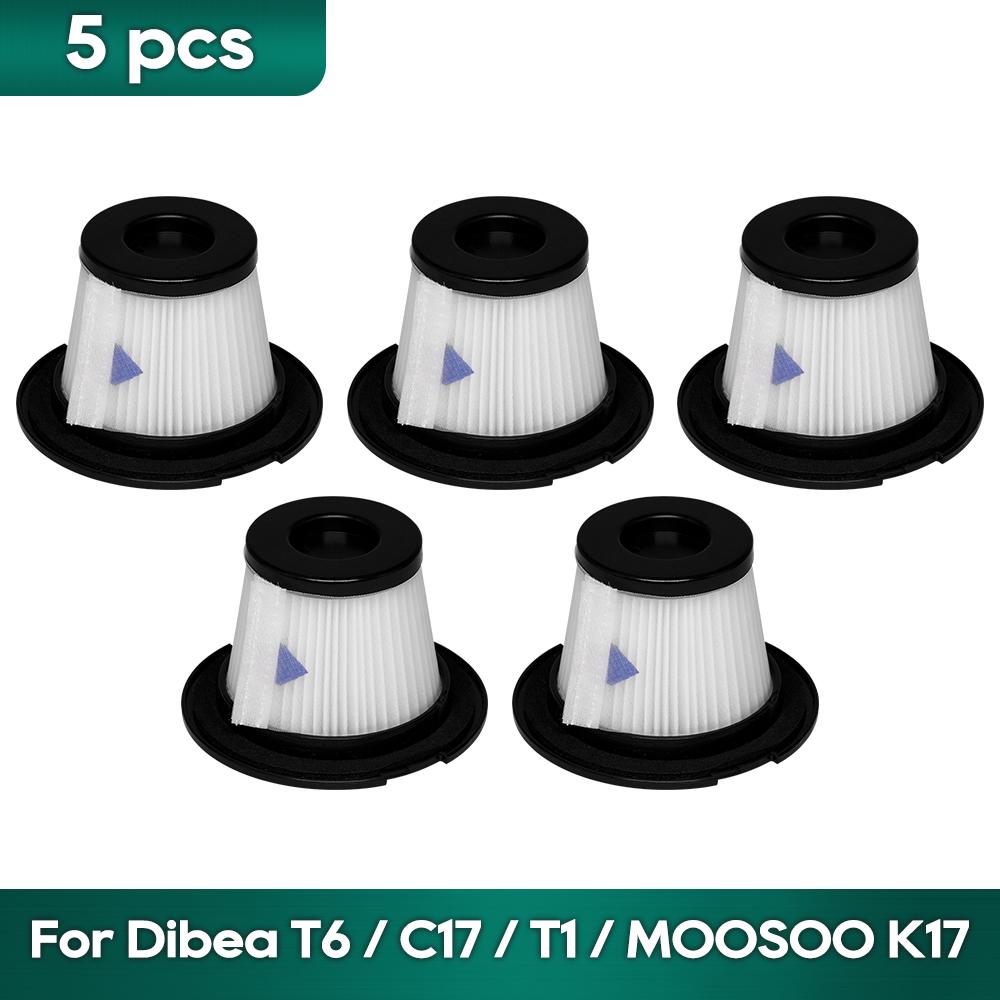 Compatible For Dibea T1 / T6 / C17 / SC4588 / MOOSOO K17 Vacuum Cleaner Hepa Filter Replacement Spare Parts Accessories