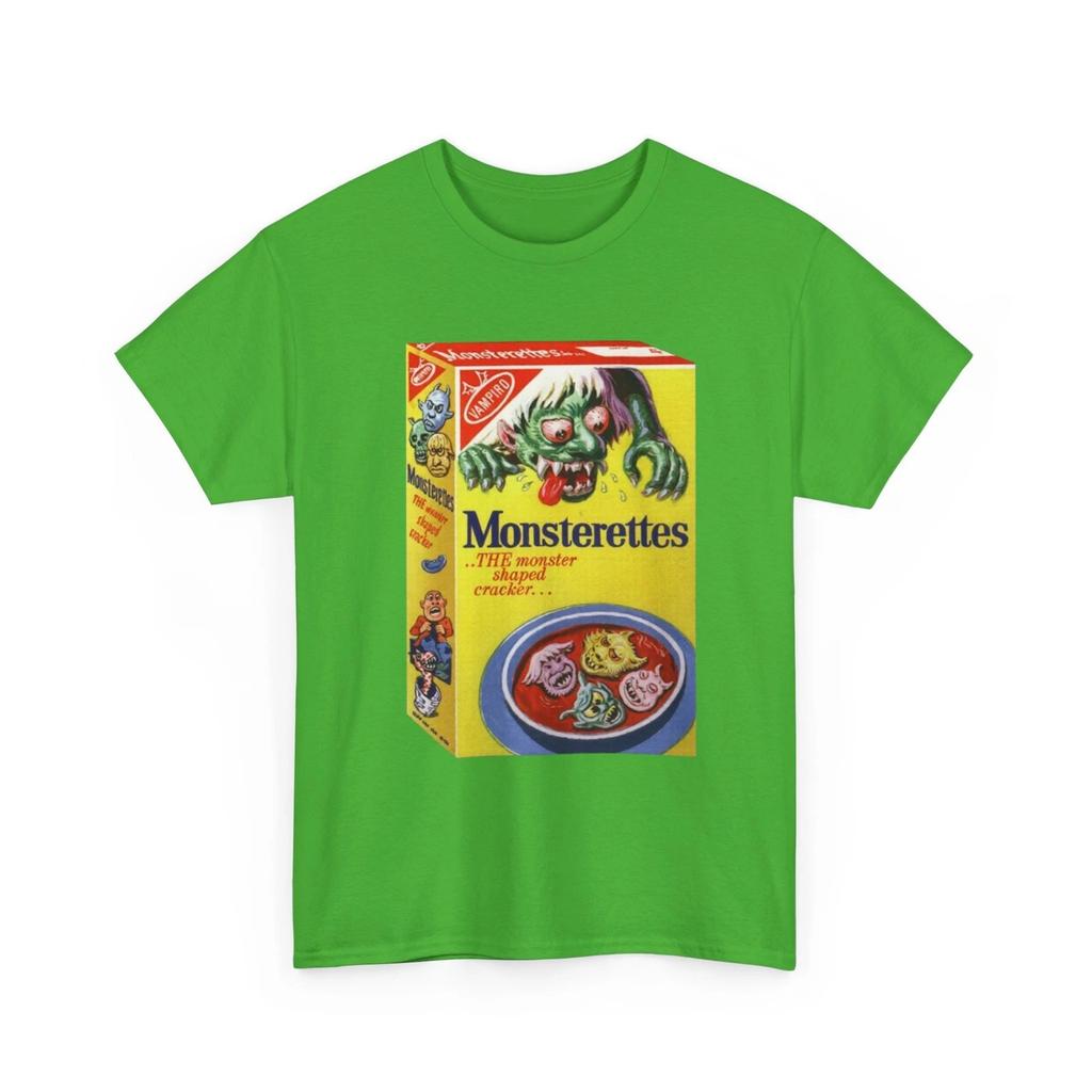 Wacky Packages Monsterettes Crackers Printed T shirt Funny Oysterettes Parody
