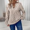 Women Tops V-Neck Long Sleeve Soft Stretchy Loose Fit Pullover Tops Spring Autumn Commuting Style Shirt Vacation Office Wear