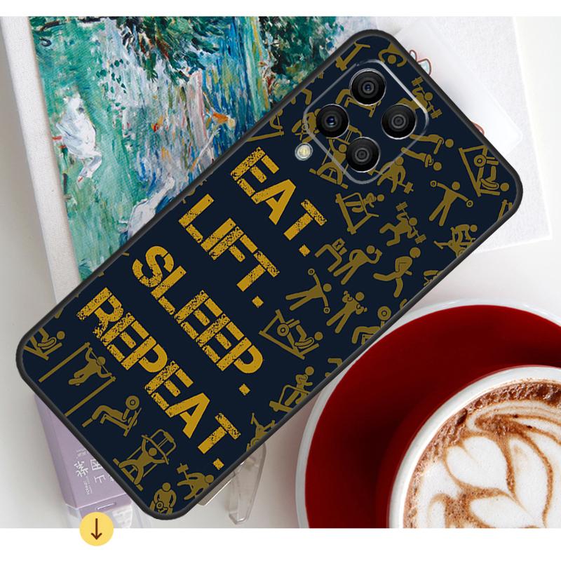 Gym Fitness Bodybuilding Case For Samsung Galaxy M15 M21 M31 M55 M56 M36 M16 M06 M13 M33 M53 M12 M32 M52 M14 M34 M54