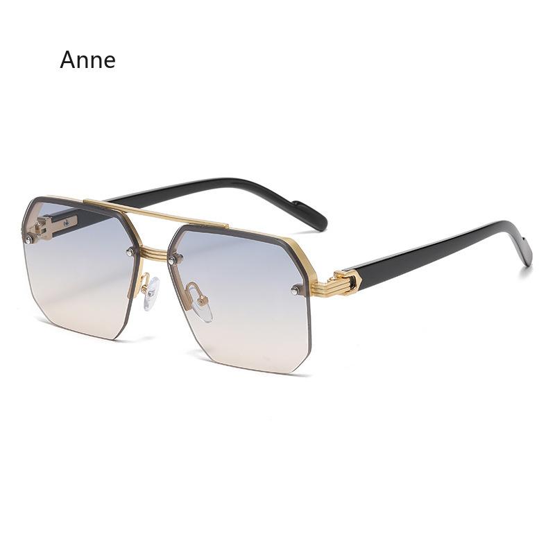 Square Sunglasses Women Trendy Semi Rimless Fashion Glasses Luxury Sunglasses for Men Vintage Lunette Soleil Femme Gafas