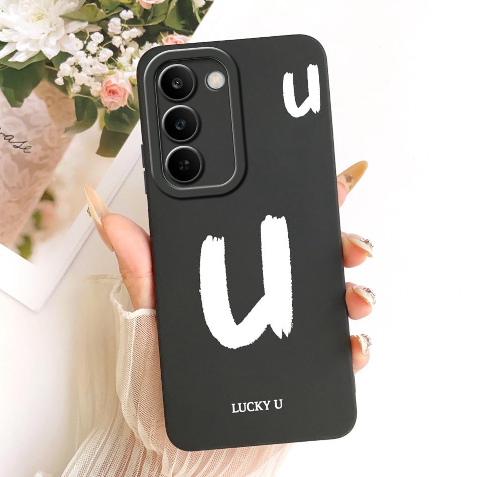 For Realme C83 Lucky Initial Letter Phone Case For Realme C83 C 83 5G Soft Silicone Cases Bumpers