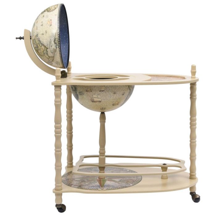 Armoire à vin - VIDAXL - Globe - Bois massif - Vert et blanc - 70x45x88 cm