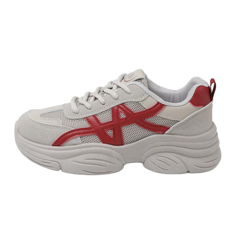 Stepping On Shit Feeling Thick-soled Dad Shoes Girl 2025 Autumn Students Running To Increase Height Casual Street Photography Niche Retro Sneakers