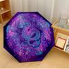 Vibrant Dragon Mandala Printed Umbrella Windproof Folding Umbrella Portable Sun and Rain Umbrella Suitable for Gifting