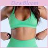 Seamless High Elastic Yoga Bra With Floral Jacquard For Fitness And Running