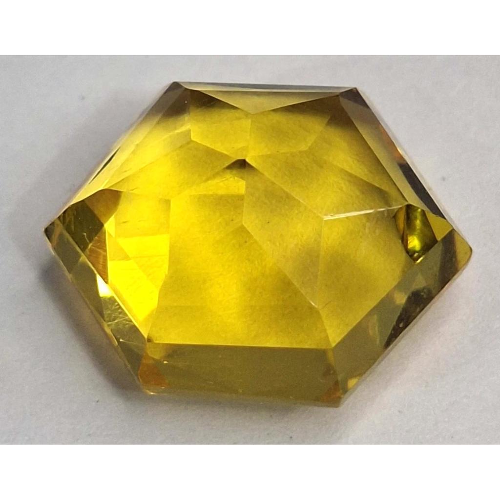Natural Yellow Citrine Hexagon Cut 15-17 Ct Beautiful Certified Loose Gemstone