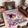 Personalized Crystal Velvet Carpet Custom Name Text,Cleo & Cuquín Anti Slip Area Rug For Home Decoration