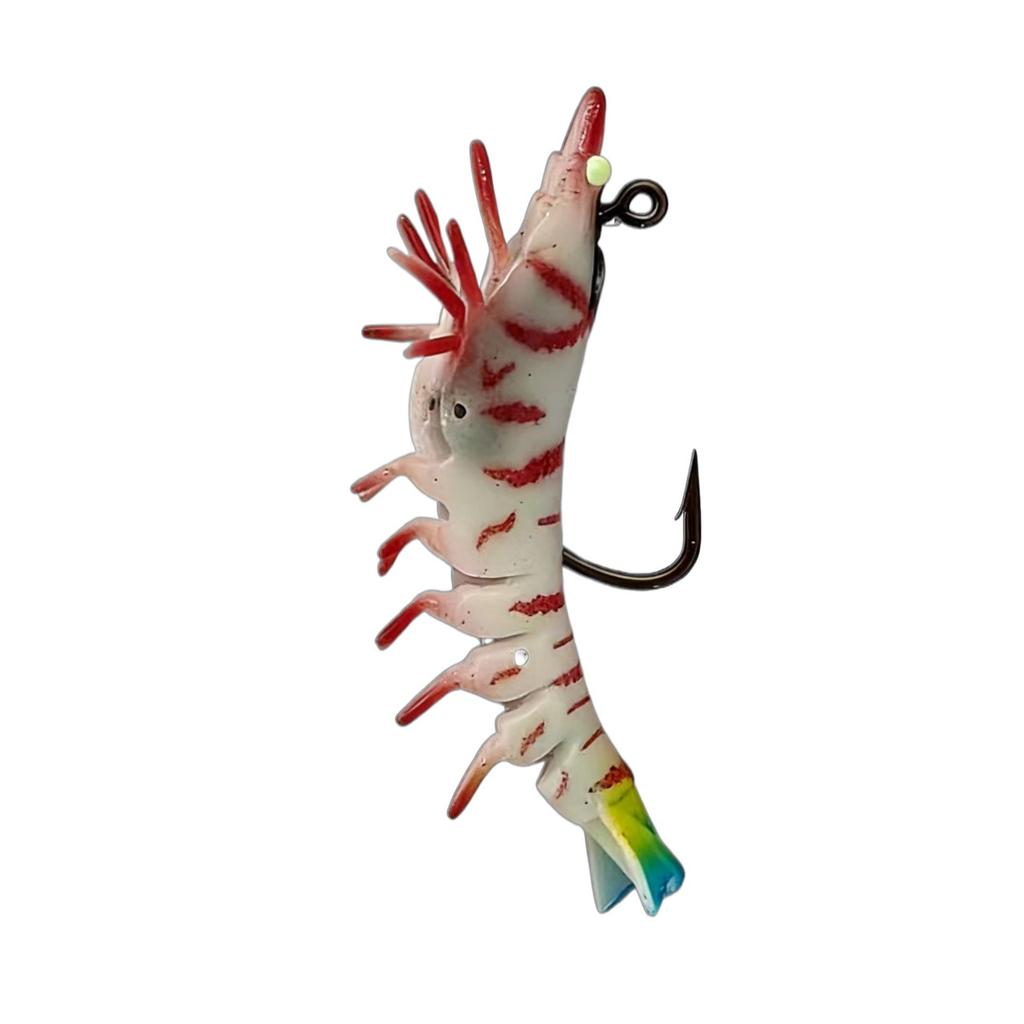 7cm 9.6g Multi-Jointed Realistic Shrimp Lead Head Soft Bait for Bass Snakehead and Catfish