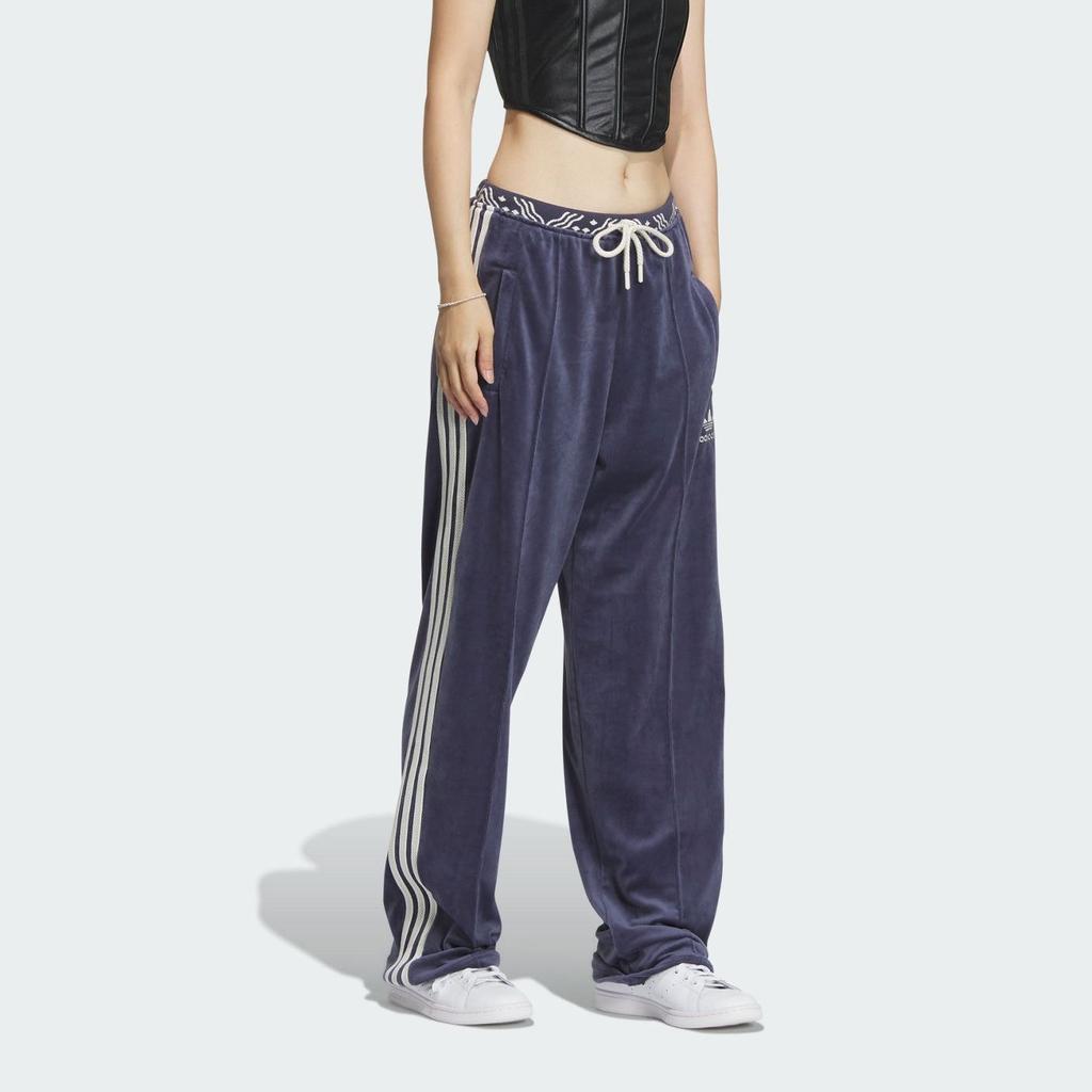 Adidas Originals Classic Retro Velvet Knit Joggers Women Bottoms Navy IX4231