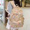 Large Capacity Cartoon Backpack for Men and Women's College Style Cute Little Fresh Printed Schoolbag