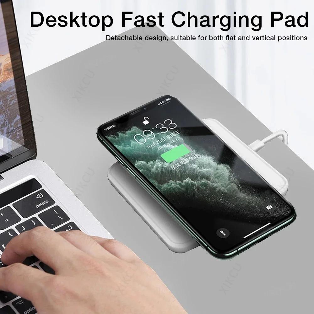 Desktop Removable Phone Holder Stand Chargers Pad For iPhone 16 15 14 13 12 Samsung Xiaomi Wireless Charger Fast Charging Dock