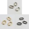 10PCS Oval Clasps Jewelry Finding Jewelry Clasps Keychain Clasp Keychain Attachments Brass Texture Perfect for Jewelry
