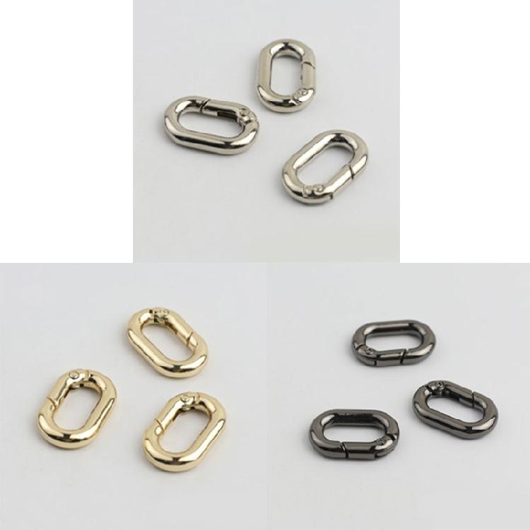 10PCS Oval Clasps Jewelry Finding Jewelry Clasps Keychain Clasp Keychain Attachments Brass Texture Perfect for Jewelry