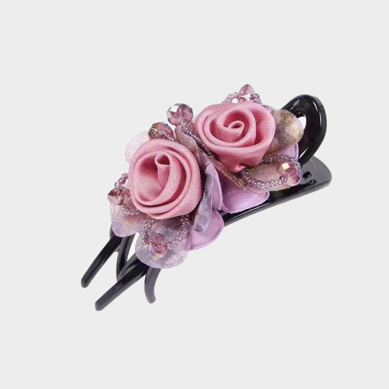 

Трехзубые заколки для волос Заколки для прически Головные уборы Большие крабы Заколки на затылок Горизонтальные заколки для волос и аксессуары для волос розовый