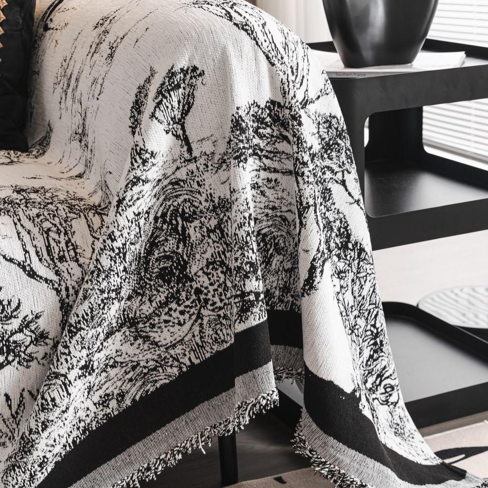 Home Chenille Ethnic Style Sofa Mat Throw Blankets  All-season Camping Picnic Blanket Cover Sofa Cover