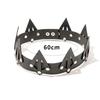 Leather Crown Unisex King Queen Gothic Crown Halloween Masquerade Cosplay Wedding Birthday Party Costume Accessories Props