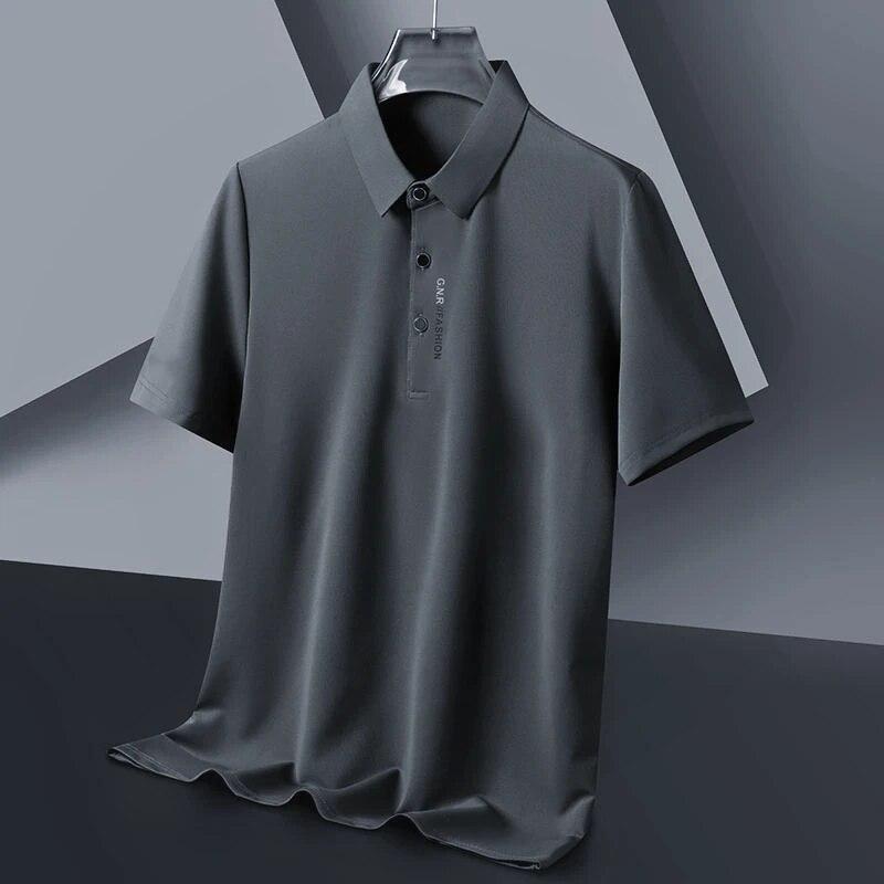 Heren T-shirt met Korte Mouw Zomer Ijszijde Zakelijk Naadloos Poloshirt