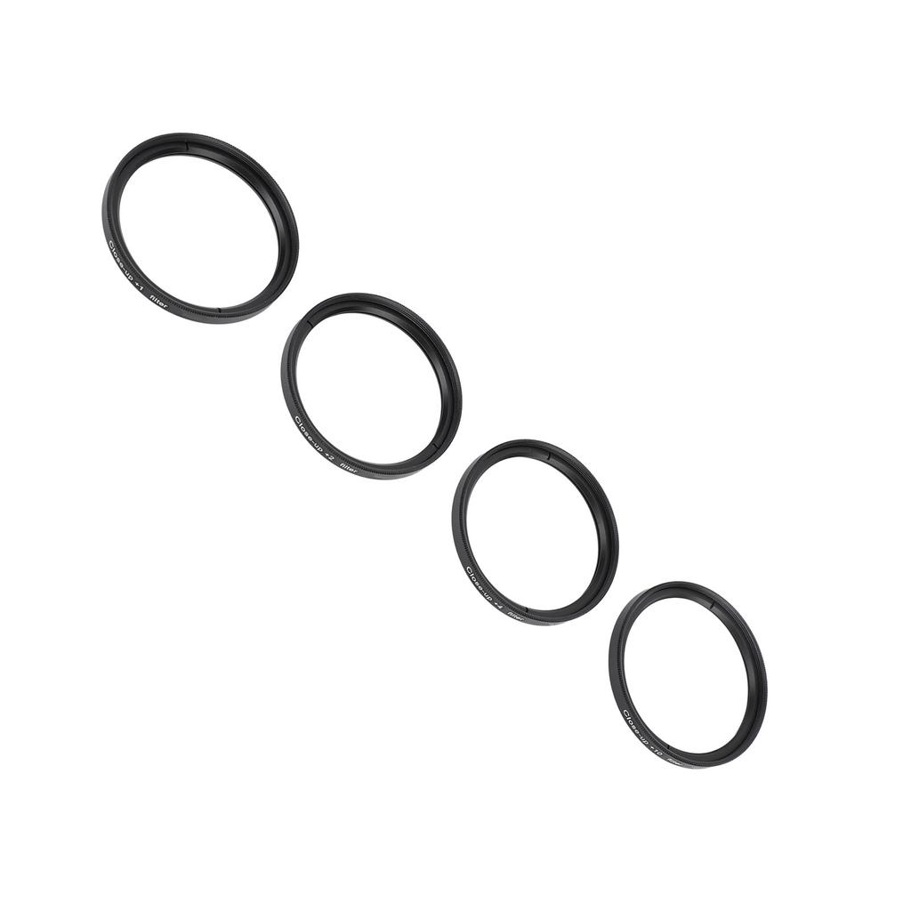 Nahaufnahmefilter-Set, 4-in-1, +1, +2, +4, +10, Makro-Objektivfilter, optisches Glas, mit Aufbewahrungstasche für die Kamera