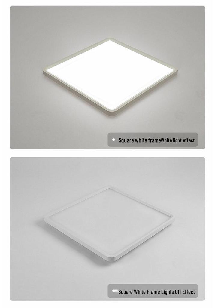 Nordic Modern Minimalist LED Ceiling Light - Ultra-Bright Rectangular/Square Fixture for Bedroom and Living Room