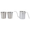 Mini Coffee Pot Mug Set Stackable 380ml Drip Coffee Pot 2 250ml Camping Coffee Mug Stainless Steel For Outdoor Portable