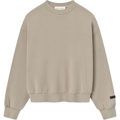 Fear of God Essentials Felpa Girocollo Classica in Pile da Uomo Timber Color Sabbia 192SP252041F