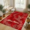 Alfombra de Terciopelo de Cristal con Temática de Jardín Floral Alfombrilla Suave Personalizada con Nombre y Texto Decoración del Hogar