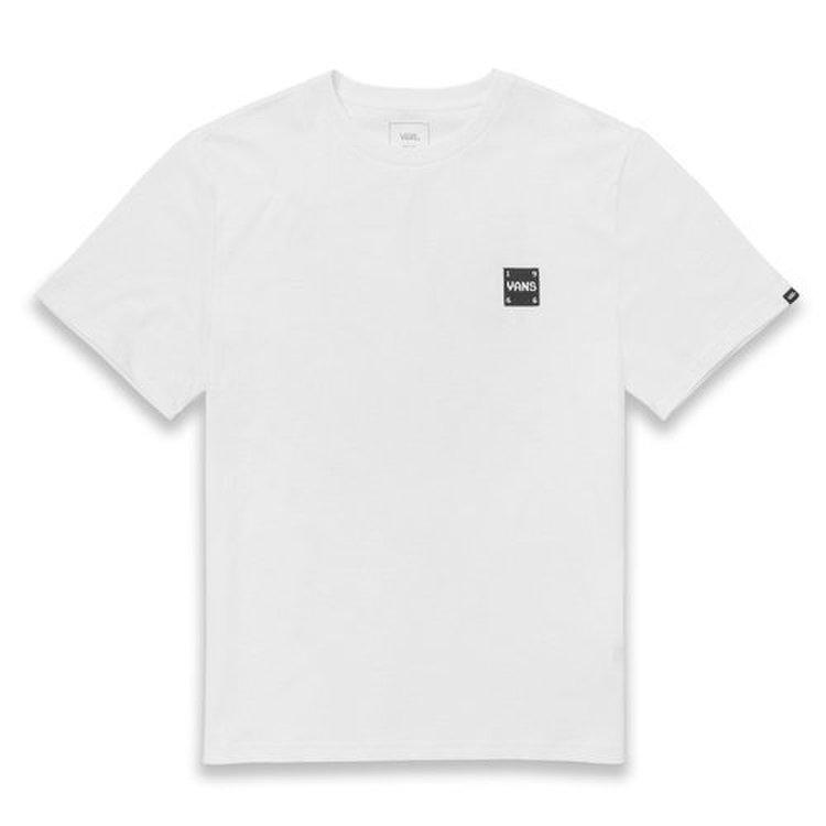 Vans T Shirts Unisex White Crew Neck Moderate Straight Fit VN0A7PZAWHT L