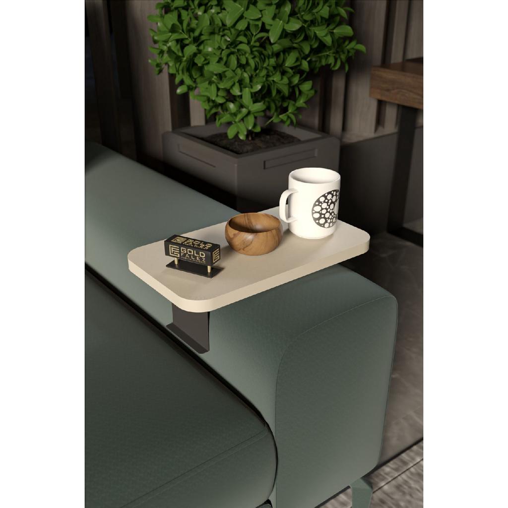 Side Table Adjustable Tray Rectangular Decorative Modern Horizontal Vertical Sofa Table Walnut