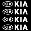 4 Pack PVC Car Logo Side Body Fuel Tank Cover Trunk Logo Sticker Accessories for Kia Rio Soul Seltos Forte K5 K3 Niro Sorento St