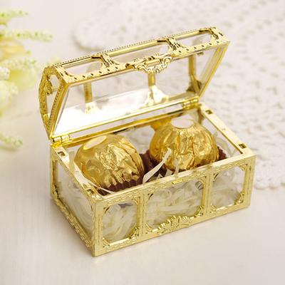 Retro Plated Candy Box Vintage Style Treasure Chest Wedding Party Sweet Container for Candies Cookies Chocolates Macarons Jewelry Small Gifts