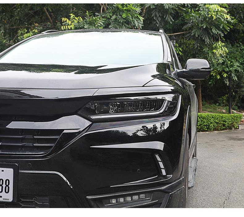 Black Warrior Smoked Headlight Film for 25 Accord Models - TPU Light-Controlled Sticker for Headlight and Taillight Color Change.