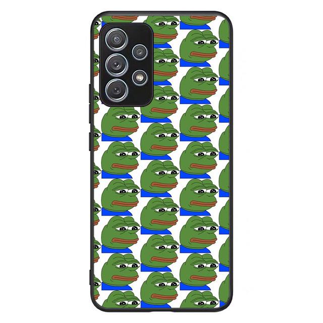 Trauriger Frosch Pepe Meme Muster Handyhülle für Samsung Galaxy A03s A10 A20 A21s A31 A40 A41 A42 A50 A51 A52 A70 A71 A72 A32 A82