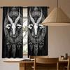 Artistic Modern Baphomet Curtains Light Filtering Design Bedroom Living Room Dining Study Curtain With Rod Pocket Blackout Polyester Perfect For Area