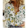 Elegante Damen-Oberteile mit Leopardenmuster Langarmshirt Schwarz Weiß Floral Modisch Persönlichkeit Trendiges Shirt Damen Freizeitstil