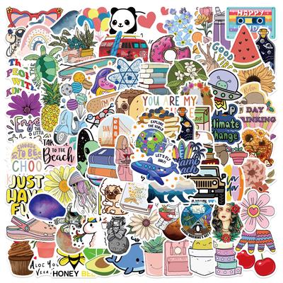 100 Cartoon Cute Graffiti Stickers Personalized Decorative Motorcycle Suitcase Waterproof Stickers