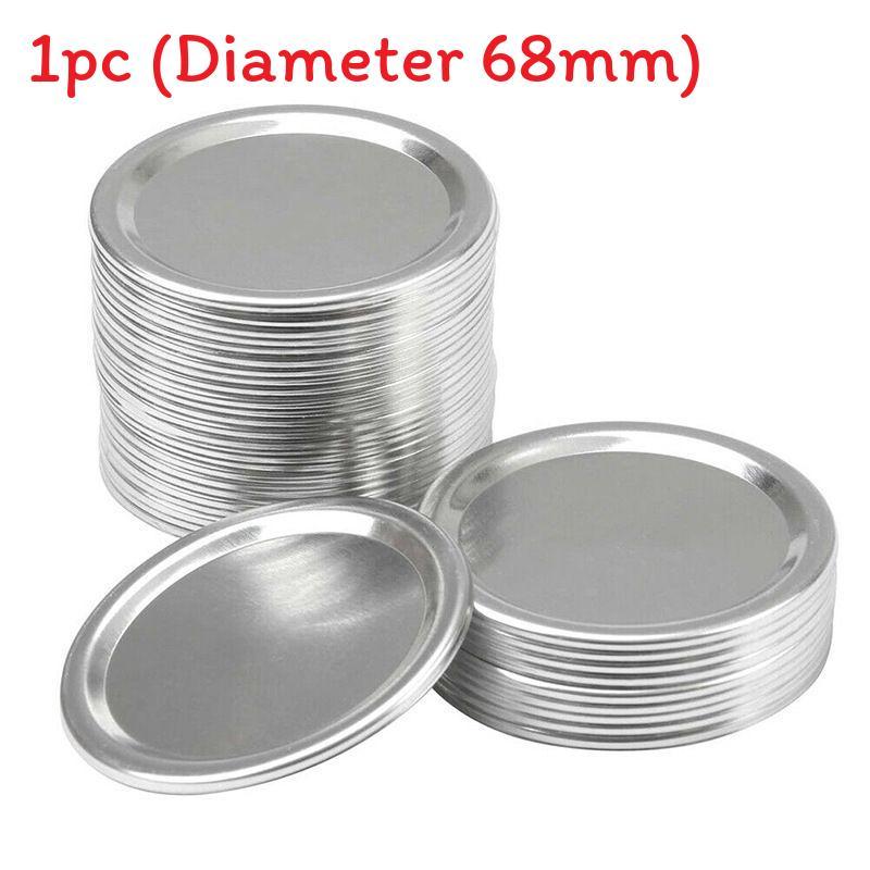 Mason Jar Silver Aluminum Lid For 68mm And 86mm Wide Mouth Storage Containers Kitchen Tool