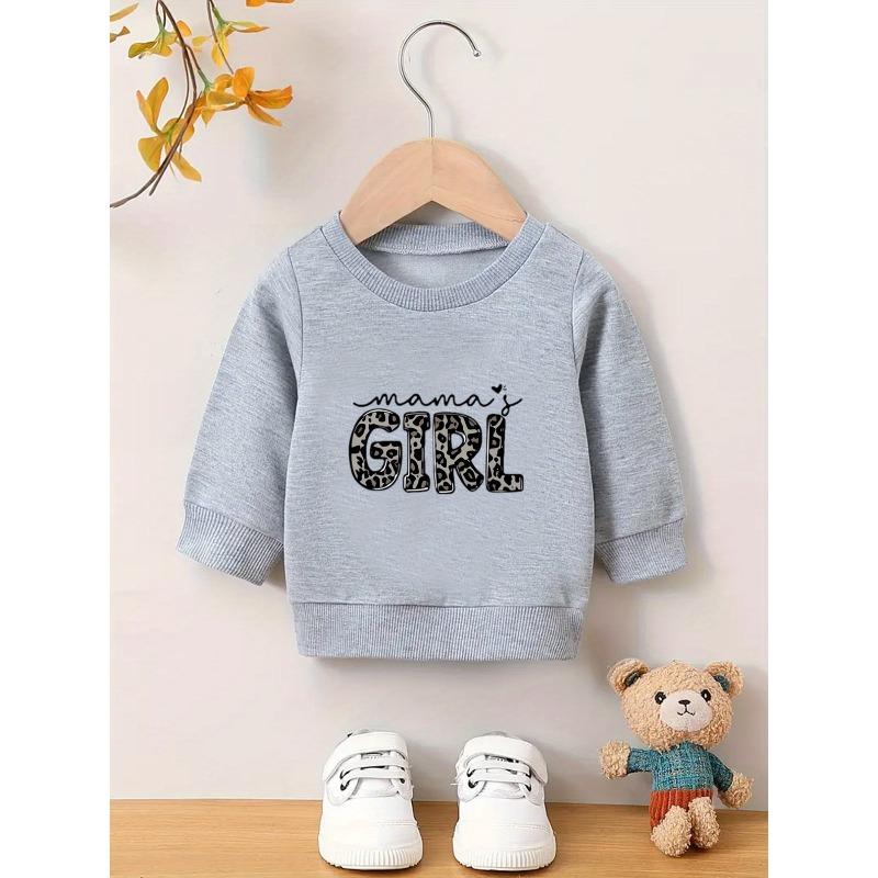 Unique and Innovative Printed Pattern, Comfortable and Simple Spring and Autumn Baby Thin Versatile Round Neck Hoodie for Baby Girls