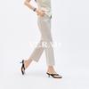 YERAD Women's Lyocell Linen Blend Cropped Straight-Leg Pants
