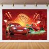 Disney Pixar Cars Lightning Mcqueen photo background for birthday party, studio photo background for kids, babies and baby welcome parties, AS41