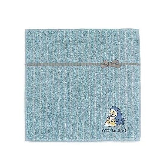 Towel Museum mofusand Sitting Handkerchief Blue Shark Cat Ribbon Cute Approximately 2525 cm Hand - Home Kitchen