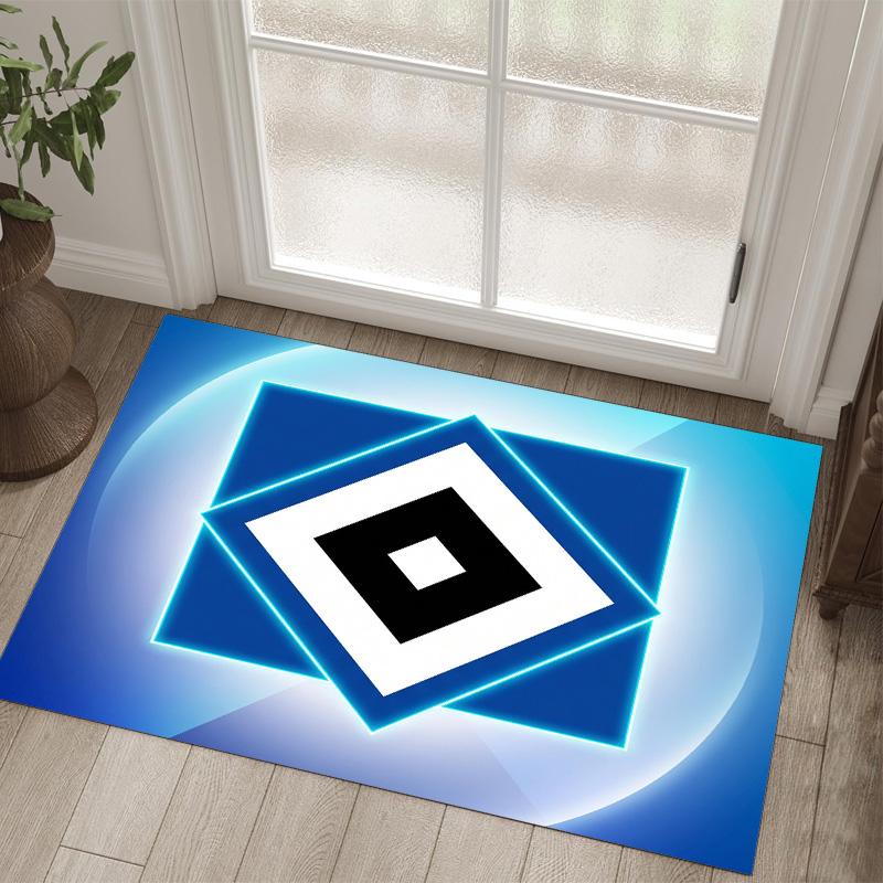 Hamburger SV Football Design Tappeto in Velluto di Cristallo Accogliente Non?Tappeto Stampato Antiscivolo per Camera da Letto Soggiorno Ingresso