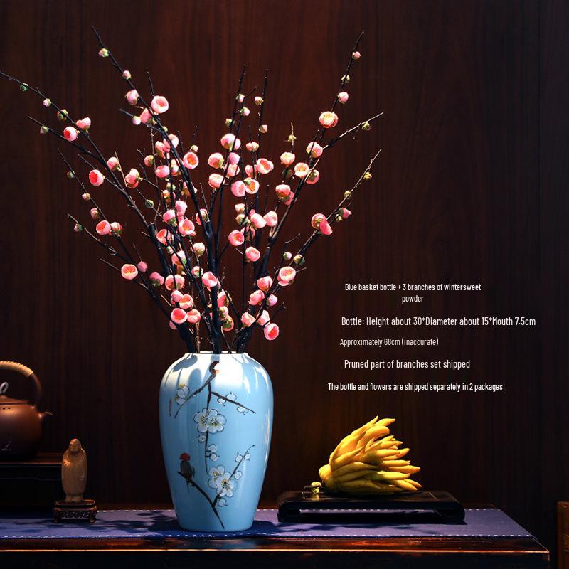 Artificial Plum Blossom Arrangement for Home Décor & Photography