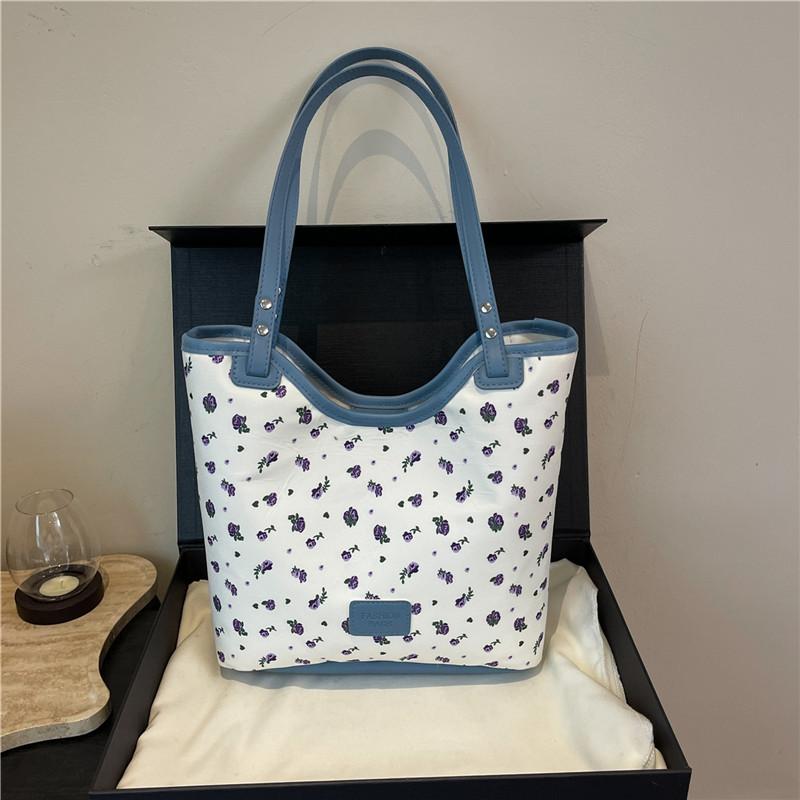 Trendy Spots Oblique Span Bag Large Capacity Shoulder Shopping Bag Fashion Canvas Bag Women's Tide Bag