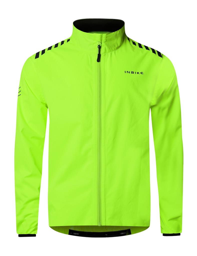 INBIKE Waterproof Cycling Jacket Mens Windproof Reflective Lightweight 10000mmH₂O Waterproof Running  Outdoor Activities