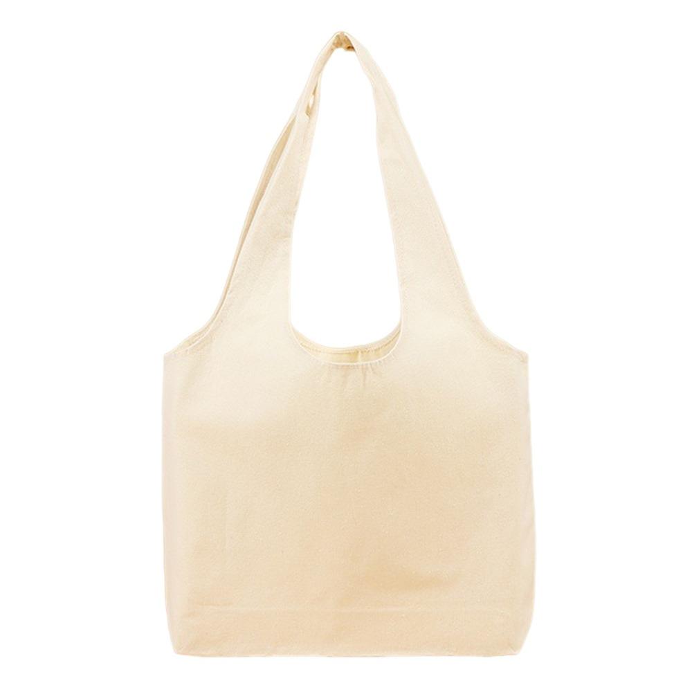 

Pure Color Canvas Shoulder Bag Macaron Canvas Colored Canvas Portable Shopping Bag Urban Minimalist Fashion Printing бежевый