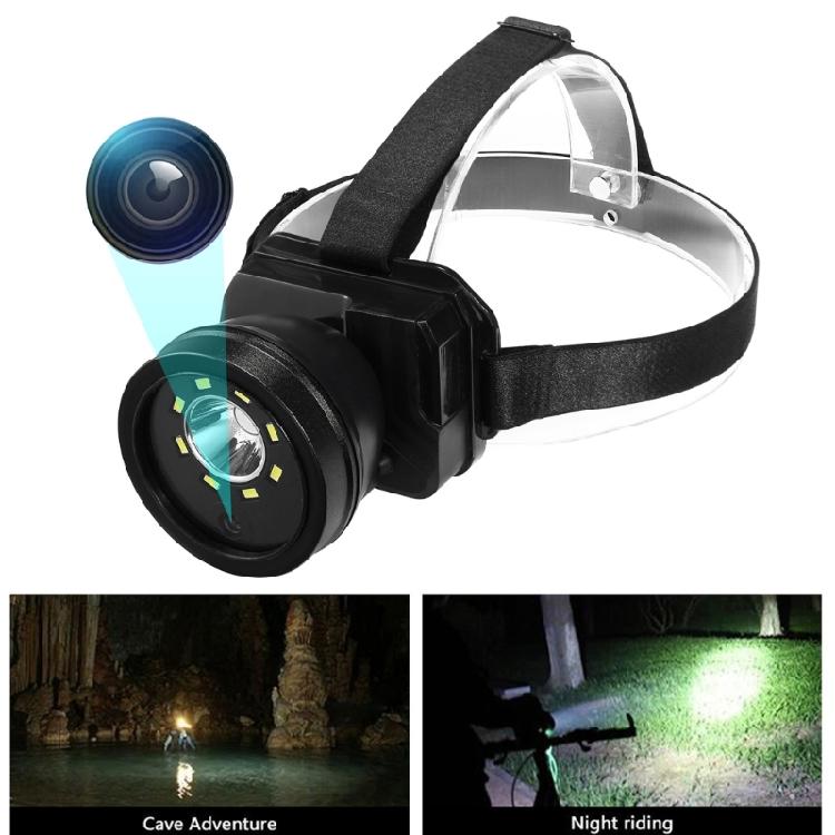 Head Mount Camcorders Headband Mounted Camera Waterproof Headlamp with Camera