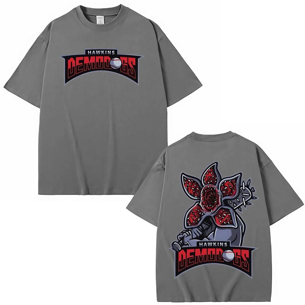 American TV Series Eddie Munson Demogorgon Hawkins Tshirt Cannibal Flower Monster Graphic T Shirts Unisex Women Cotton Tshirts