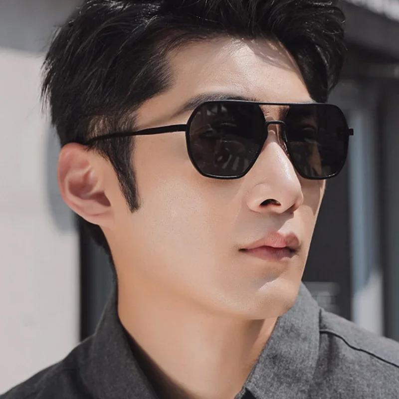 Men Retro High Quality TR90 Frame Sunglasses Protective Driving Glasses Vintage Male Brand Designer Aviator Eyewear
