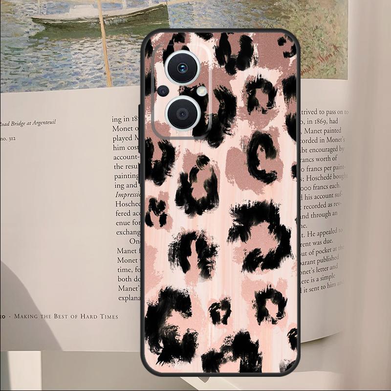 Leopard Skin Cover For OPPO Reno 11F 12F 13F 14F 10 11 12 13 14 Pro 7 8 Lite OPPO Find X6 X8 X9 Pro Case